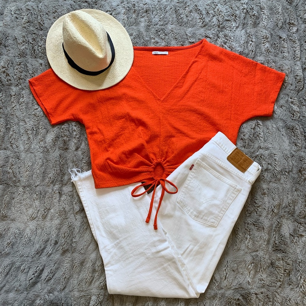 Zara Tie Front Top